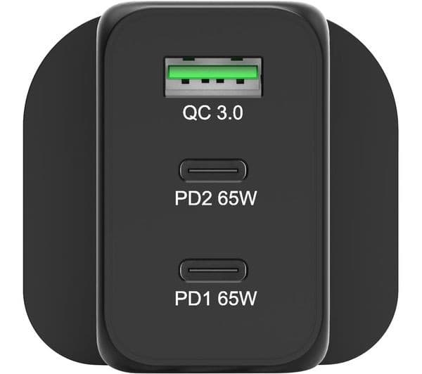 PORT Designs PORT Connect 65W 3-Port GaN USB-C Wall Charger Black - Image 5