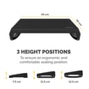 Fellowes Foot Rest Under Desk - Breyta Foot Support Ergonomic Foot Rest with Textured Surface - Foot Rest Stool for Office & Home - Black thumbnail 3
