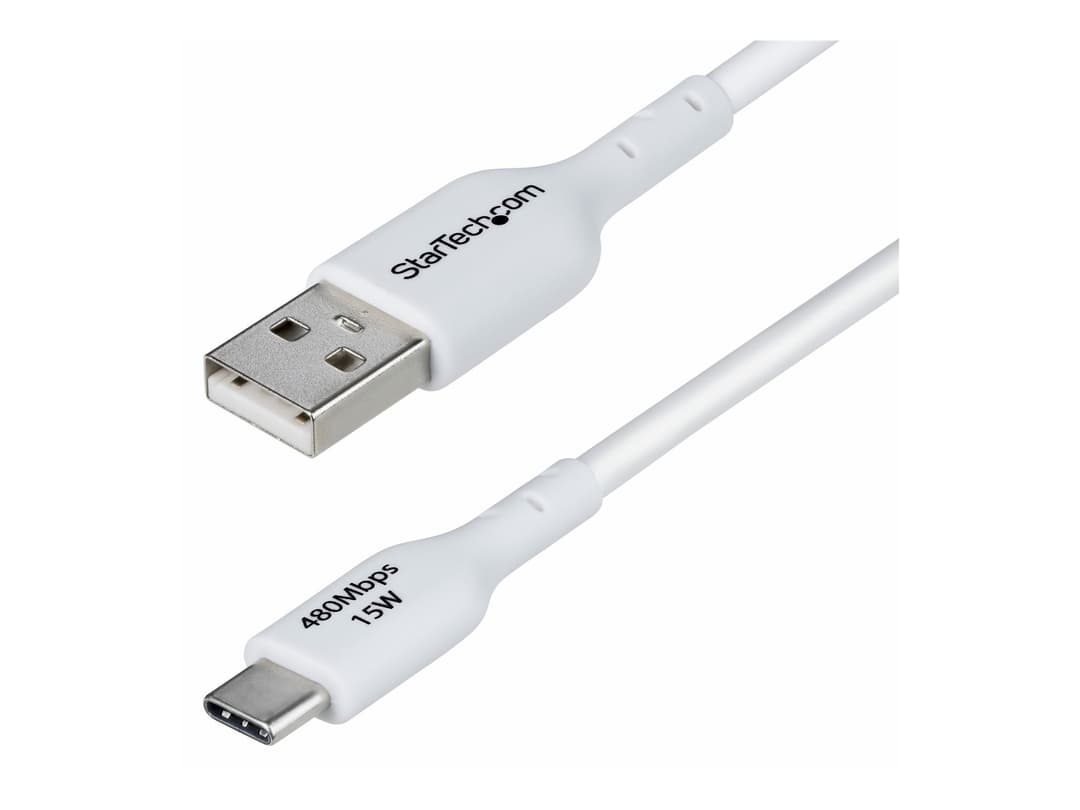 StarTech USB2AC2MNCWHE USB-A to USB-C Charging Cable 2m USB 2.0 White - Image 1