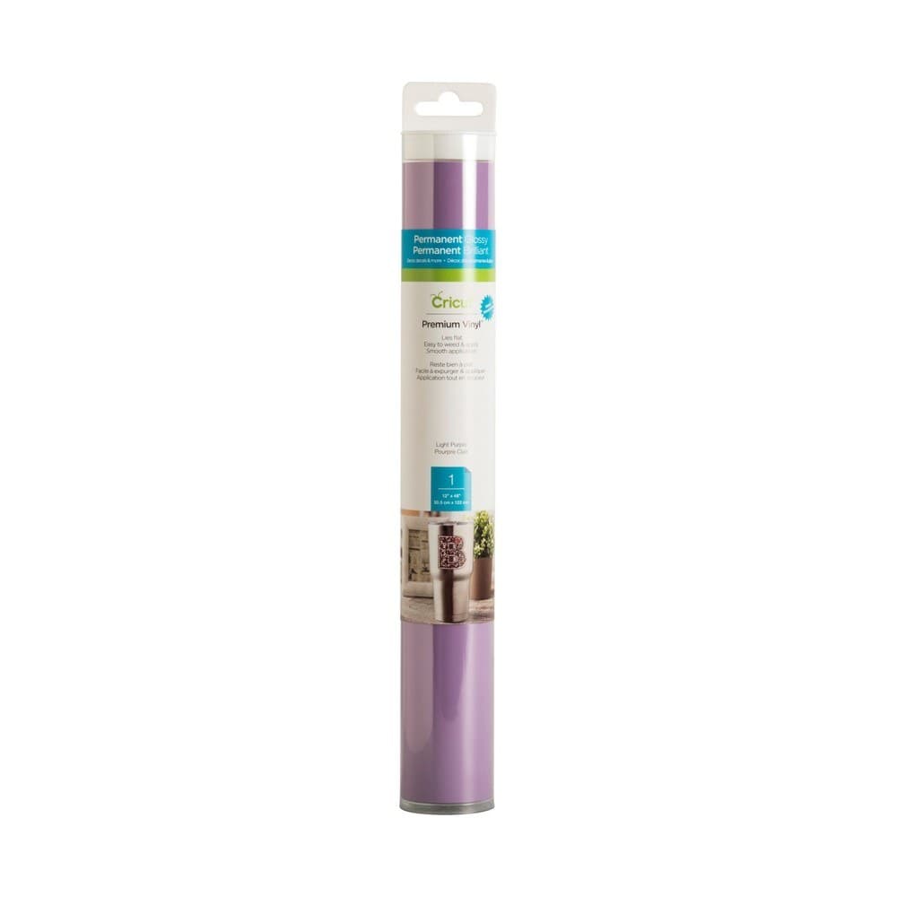 Cricut 12" x 48" Premium Glossy Permanent Vinyl Light Purple: Craft Cutting Material for All Cricut Machines - Image 1