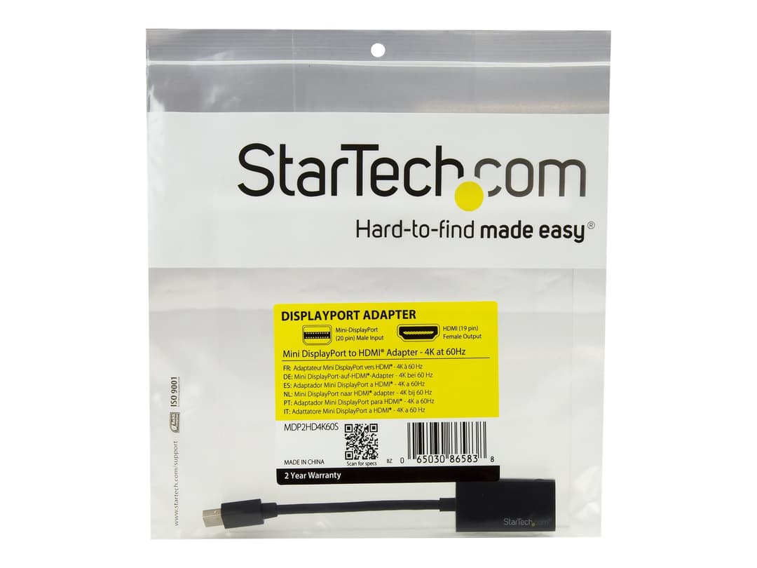 StarTech Mini DisplayPort to HDMI 4K Adapter - Image 1