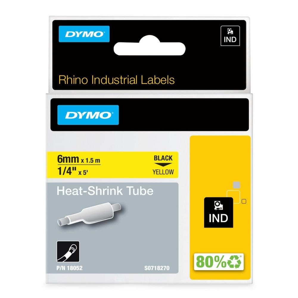 Dymo 18052 6mm Yellow Sleeve - S0718270