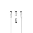 Hama Coaxial TV Antenna Cable with 2 Adapters, Male/Female, 75 Ohm, Double Shielded, 10-Year Guarantee, White - 5 m thumbnail 1