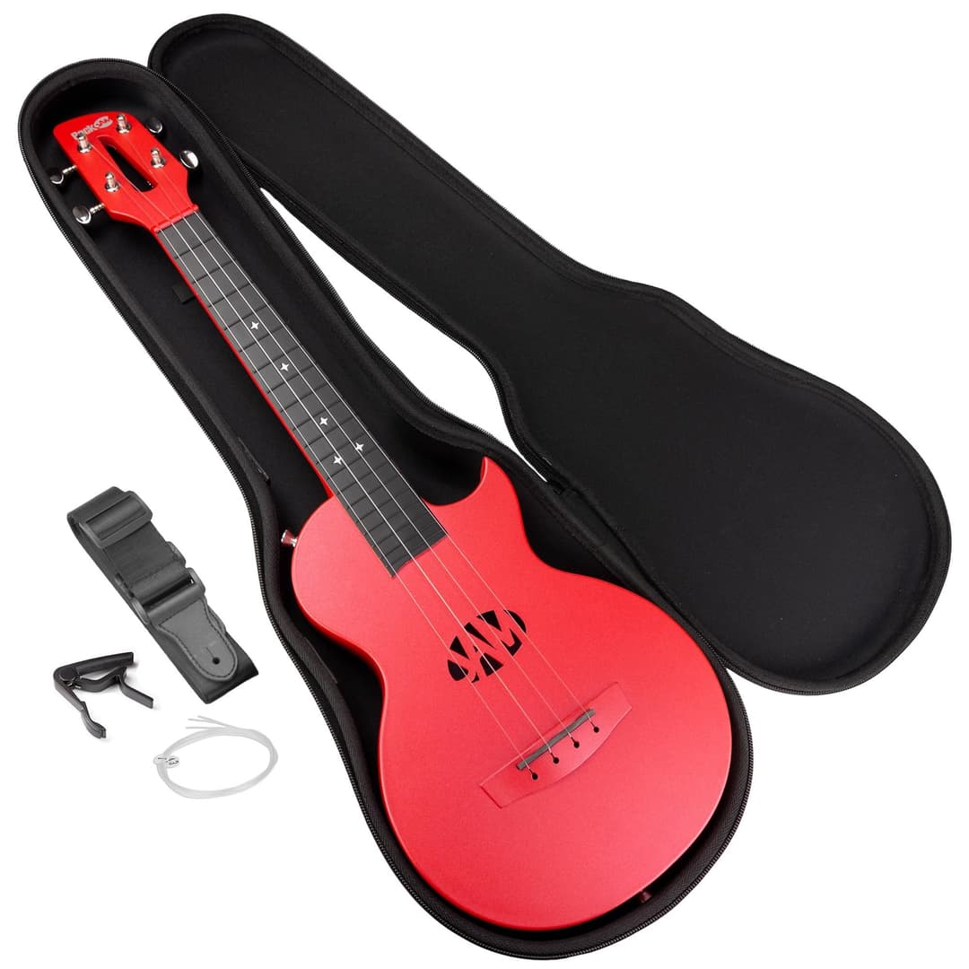 RockJam RJUK-CF-RD Concert Ukulele - Red - Image 1