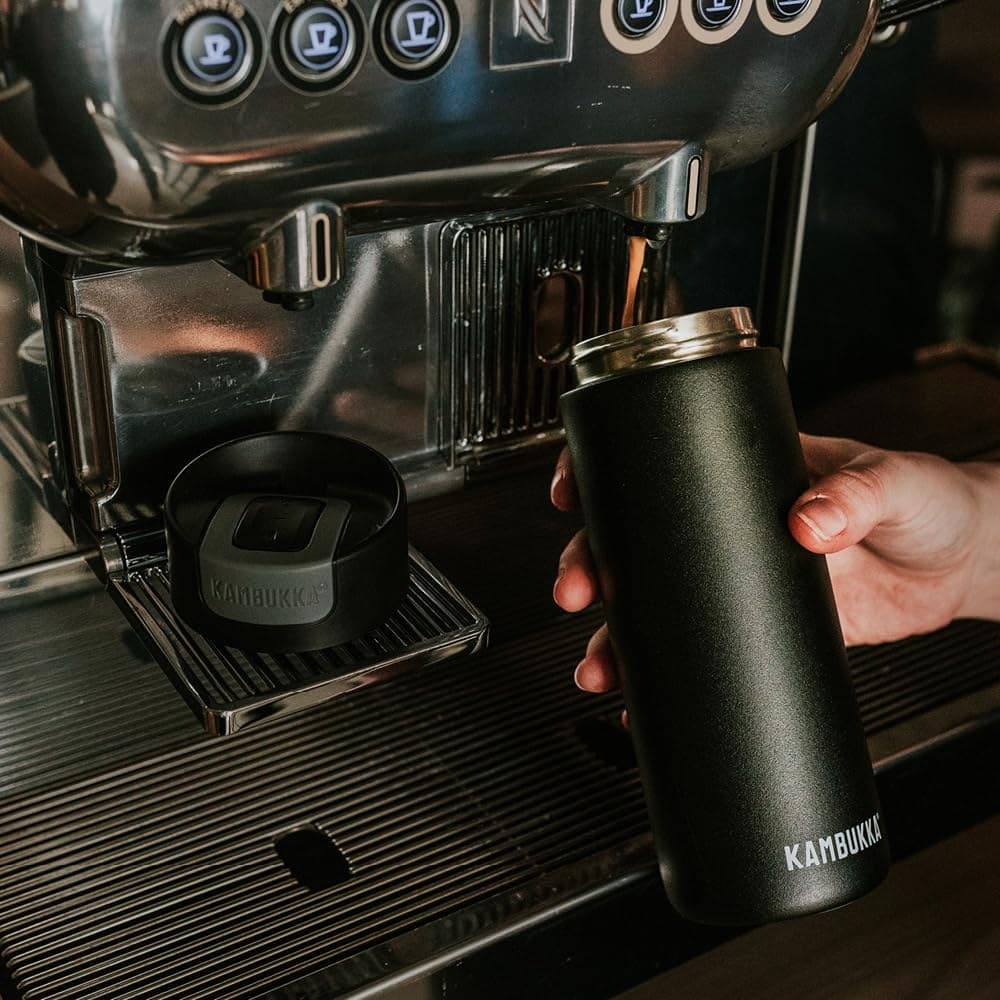 Kambukka Olympus 300ml / 10oz Stainless Steel Travel Mug - Matte Black - Image 6