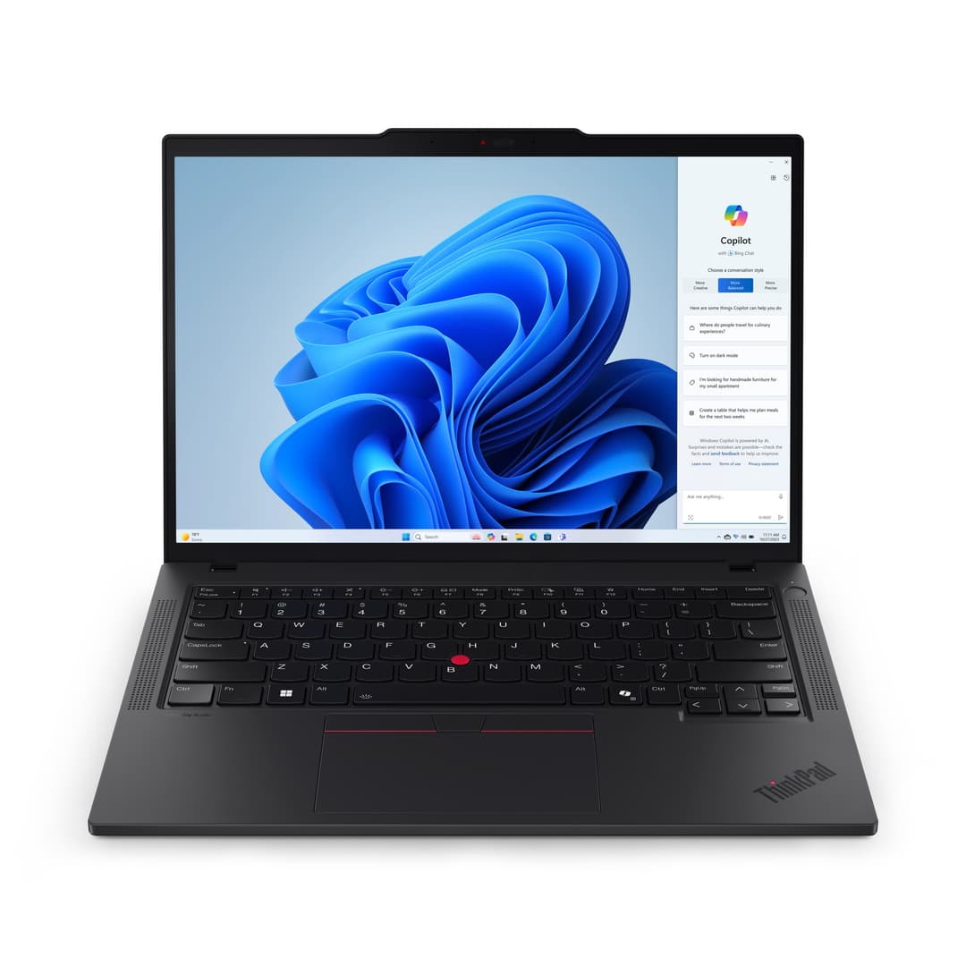 Lenovo ThinkPad T14 Gen 5 (Intel) Intel Core Ultra 5 135U Laptop 35.6 cm (14") Touchscreen WUXGA 16 GB DDR5-SDRAM 512 GB SSD Wi-Fi 6E (802.11ax) Windows 11 Pro Black UK English - Image 1