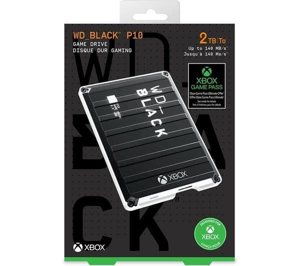 WD _BLACK P10 Game Drive for Xbox - 2 TB, Black - Image 1