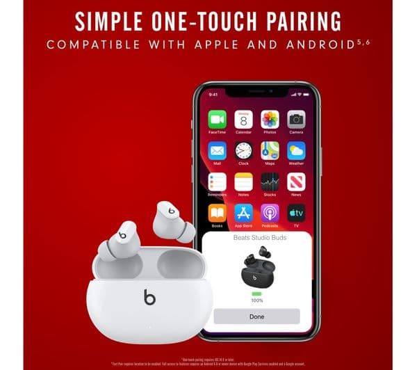 BEATS Studio Buds Wireless Bluetooth Noise-Cancelling Earbuds - White - Image 8