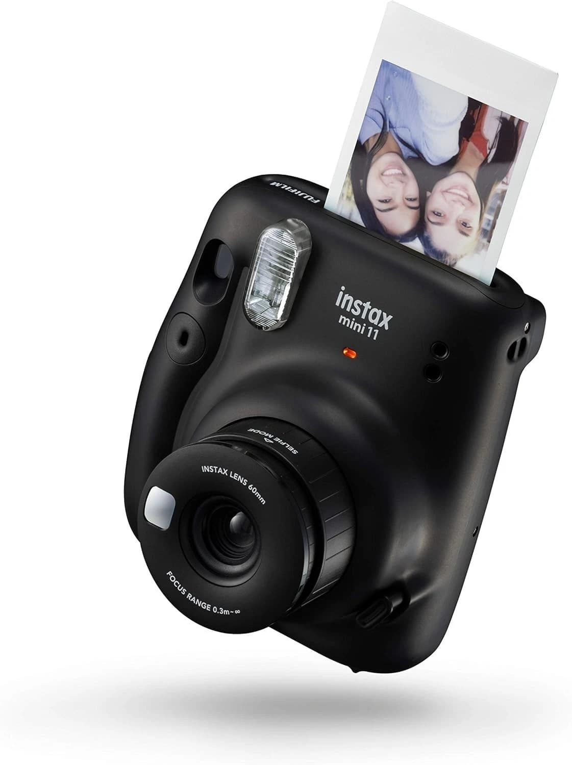 Fujifilm Instax Mini 11 Charcoal-Gray Instant Camera Including Film with 10 Shots from 1A Photo PORST - Black