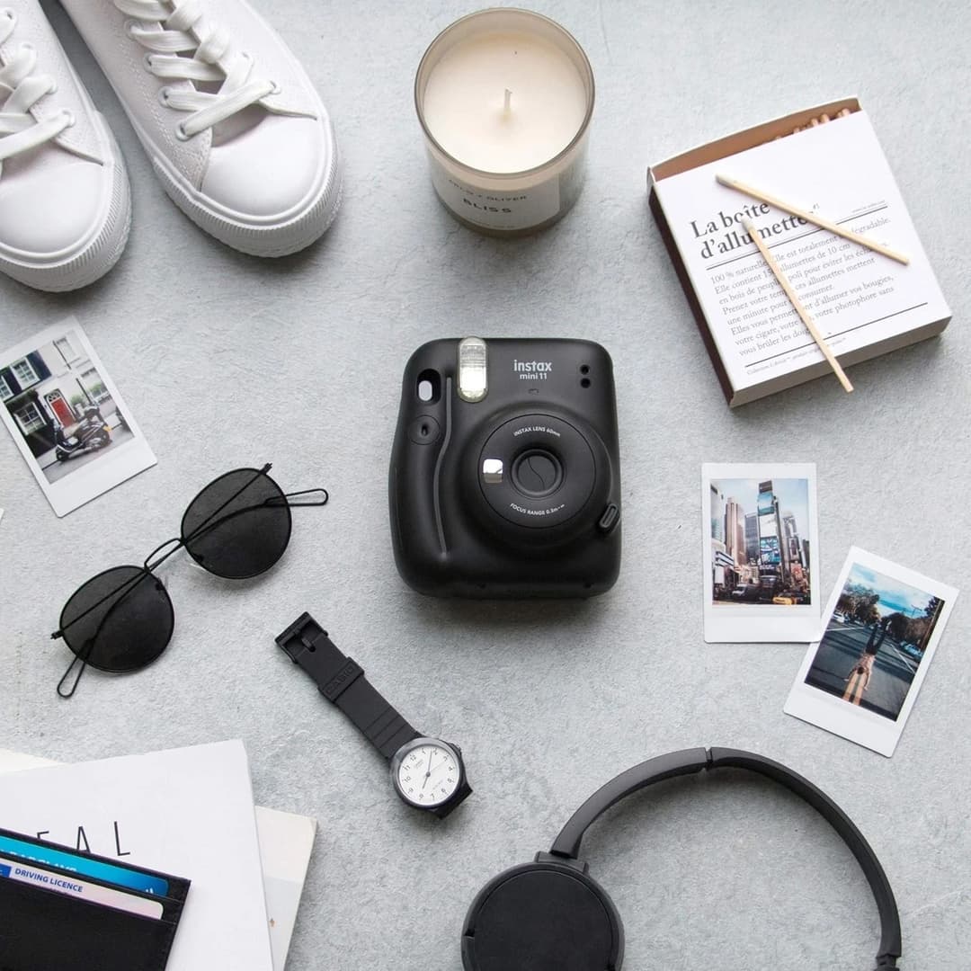 Fujifilm Instax Mini 11 Charcoal-Gray Instant Camera Including Film with 10 Shots from 1A Photo PORST - Black - Image 5