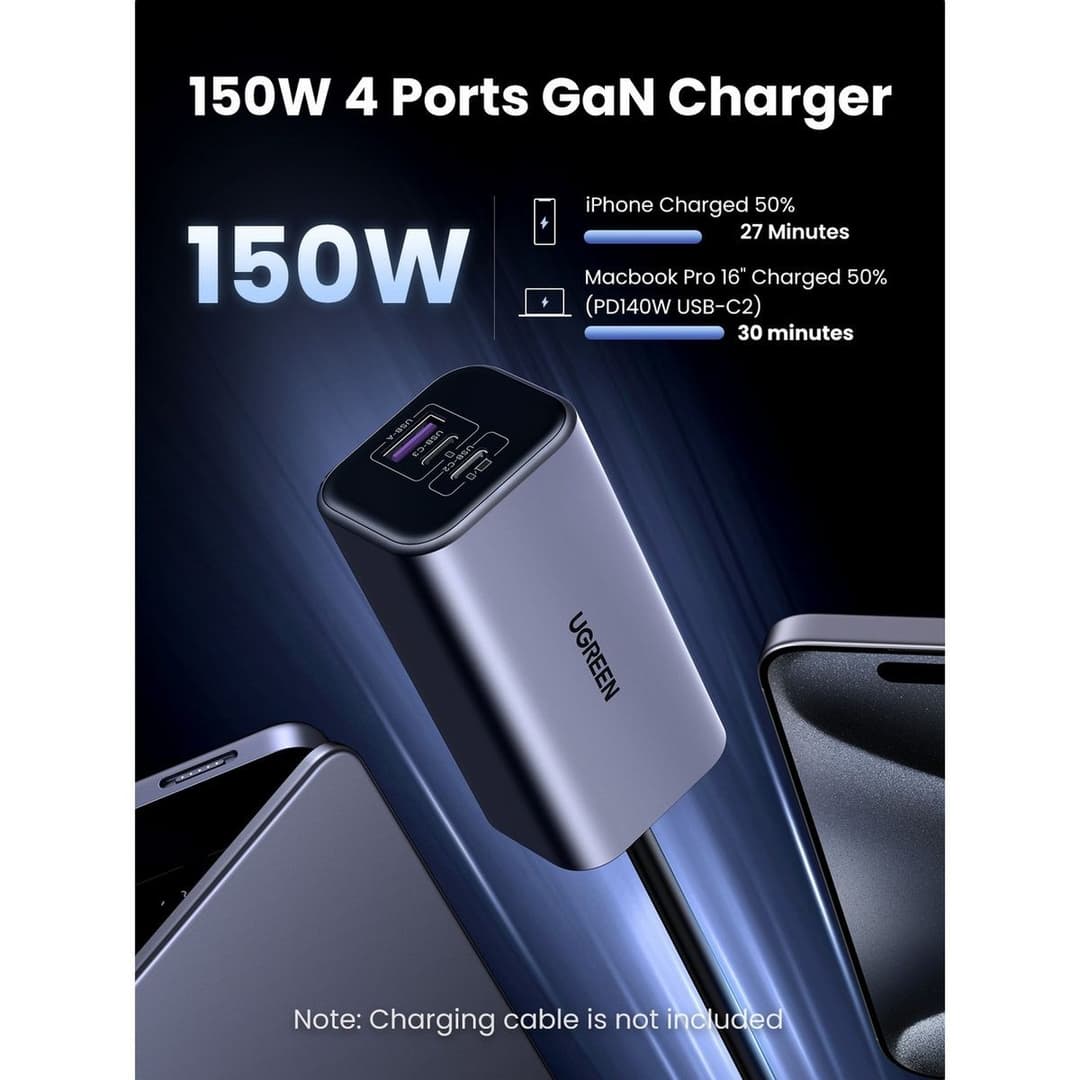 UGREEN 150W GaN Fast Car Charger - Image 6