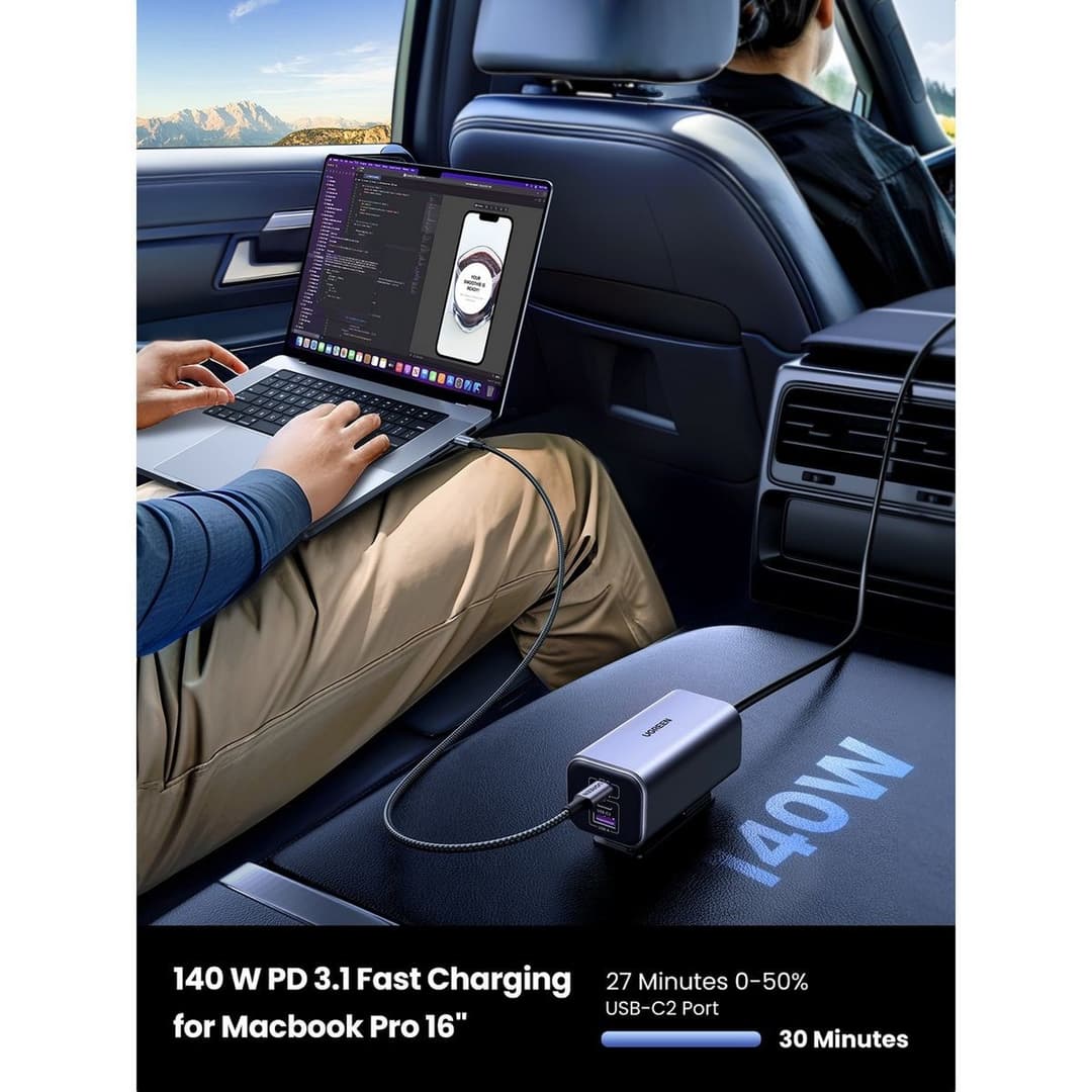 UGREEN 150W GaN Fast Car Charger - Image 10