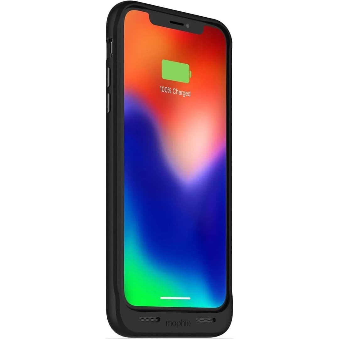 mophie Juice Pack Wireless Battery Case for Apple iPhone X, Qi Wireless Charging - Black - Image 4