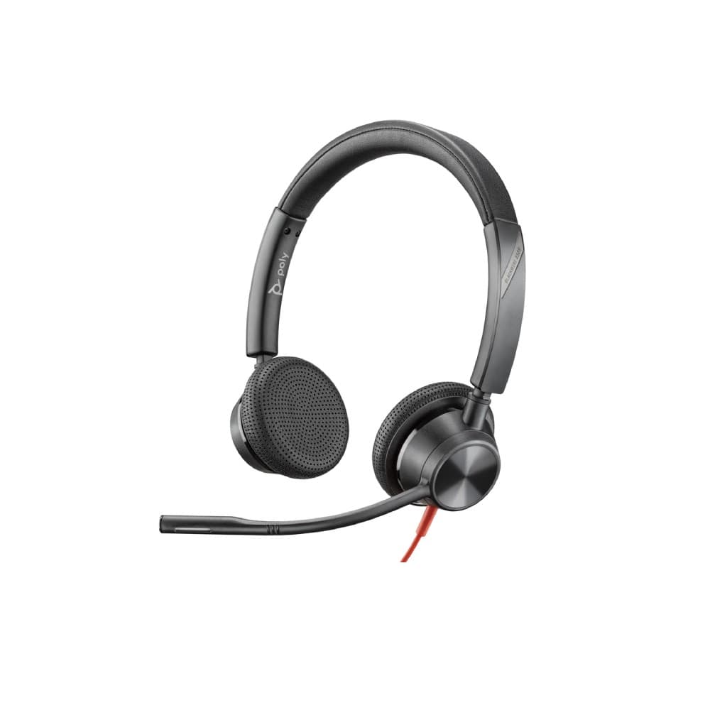 Poly Blackwire 3325 Wired USB Headset Black with 3.5mm Plug & USB-C/A Adapter - 8X221AA - Image 2