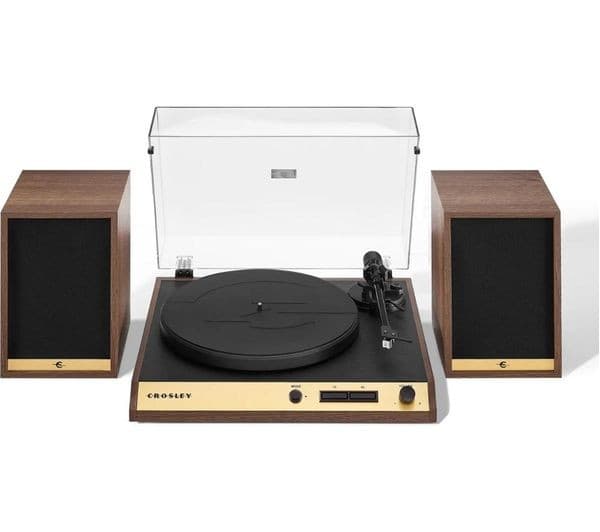 CROSLEY C72 Belt Drive Bluetooth Turntable & Speakers - Walnut - Image 3