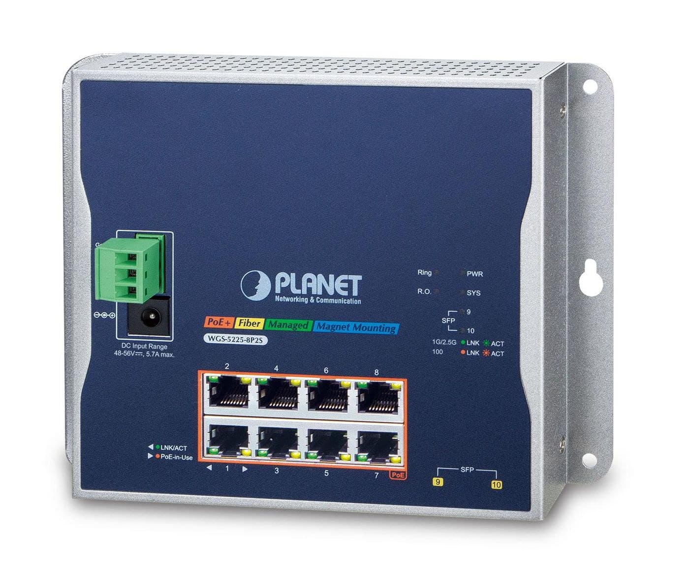 IP30, IPv6/IPv4, L2+ 8-Port