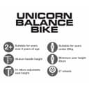 EVO 8 Inch Unicorn Balance Bike thumbnail 7