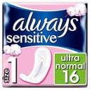 Always Sensitive Normal Ultra Sanitary Towels, 16 Pads (B00V2AZWTG) thumbnail 1