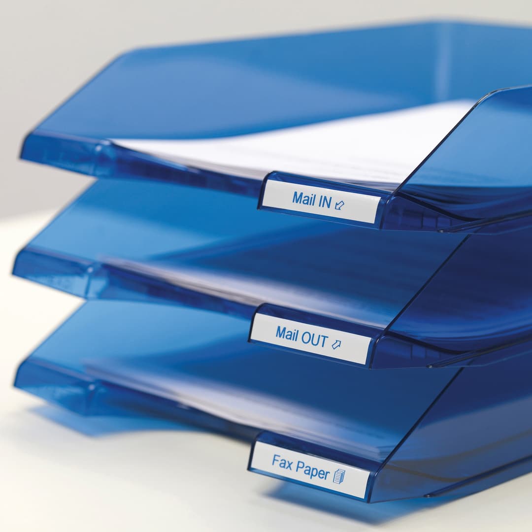 DYMO Authentic D1 Labels | Blue Print on White Tape | 9 mm x 7 m | Self-Adhesive Labels for LabelManager Label Makers | Made in Europe - Image 2