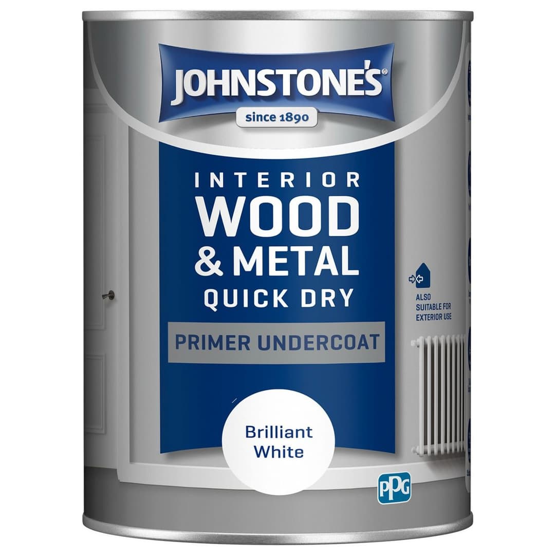 Johnstone's Wood & Metal Undercoat - Brilliant White 1.25L - Image 1