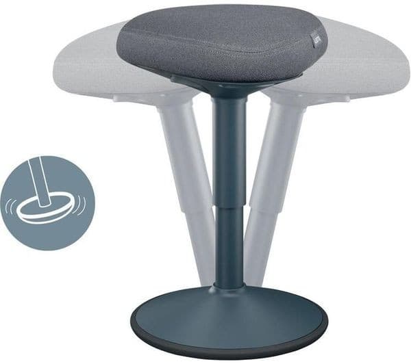 LEITZ Ergo Active Sit-Stand Stool - Dark Grey - Image 2