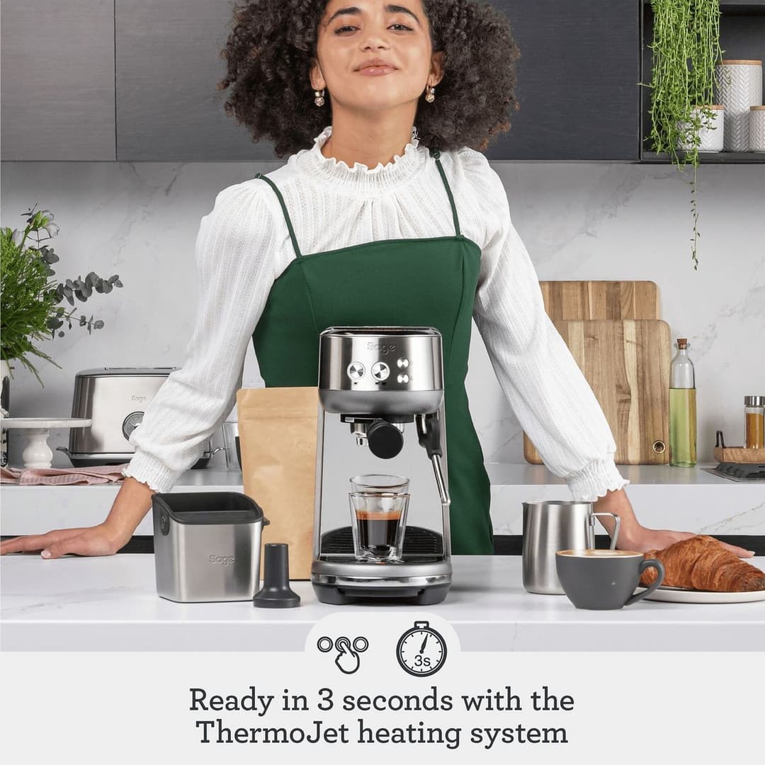Sage Bambino SES450 Espresso Coffee Machine Stainless Steel - Image 6
