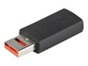 StarTech.com Secure Charging USB Data Blocker Adapter, Male to Female USB-A Charge-Only Adapter, No-Data Charge/Power-Only Adapter for Phone/Tablet, Data Blocking USB Protector Adapter - 5V, 2.4A (12 W) Max (USBSCHAAMF) - USB charge adapter - USB (power o thumbnail 1