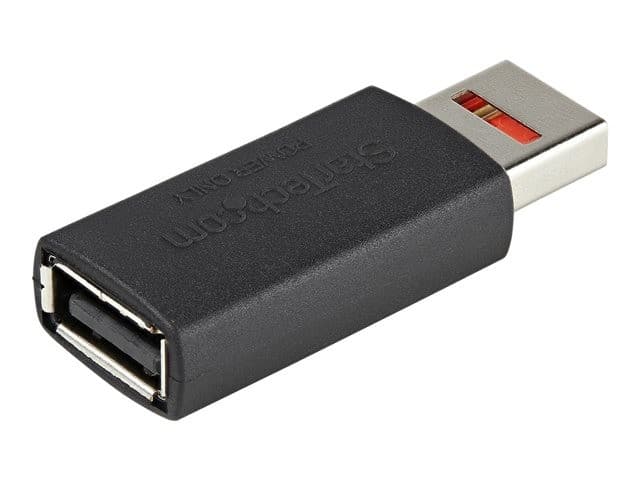 StarTech.com Secure Charging USB Data Blocker Adapter, Male to Female USB-A Charge-Only Adapter, No-Data Charge/Power-Only Adapter for Phone/Tablet, Data Blocking USB Protector Adapter - 5V, 2.4A (12 W) Max (USBSCHAAMF) - USB charge adapter - USB (power o - Image 2