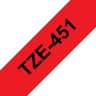 Brother TZE-451 label-making tape Black on red TZ