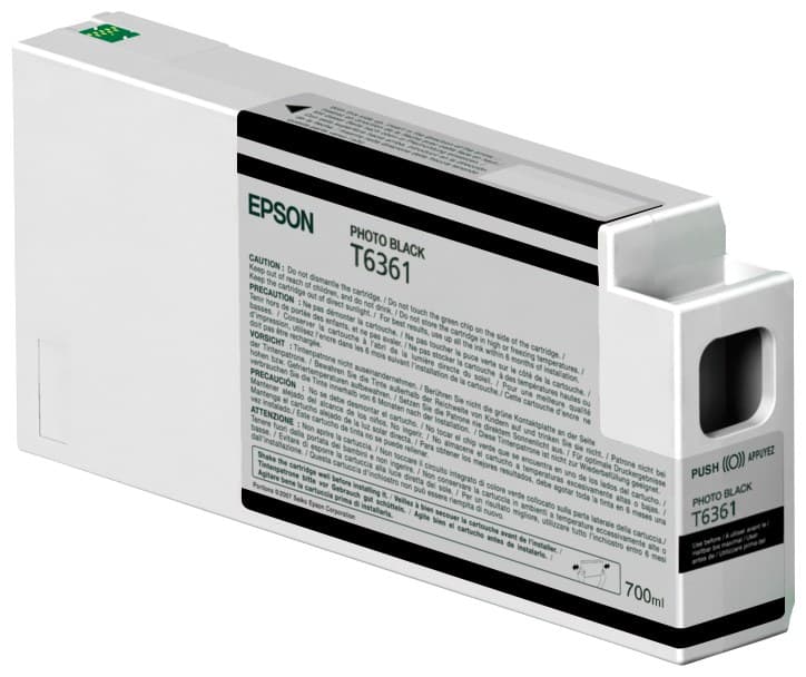 Epson T636100 UltraChrome HDR Ink Cartridge 700ml - Photo Black - Image 1
