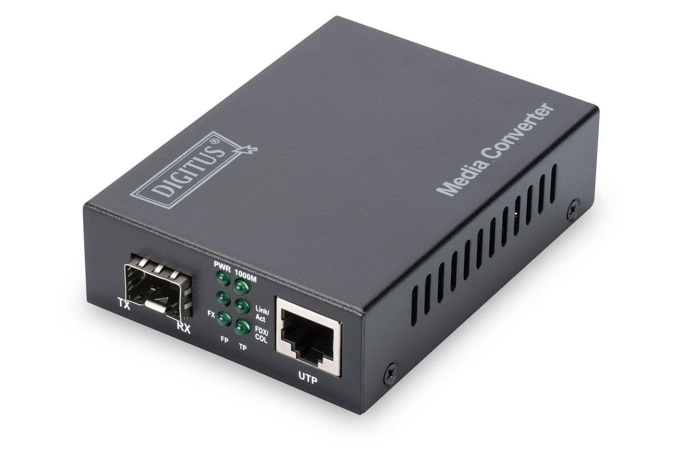 Digitus Gigabit Ethernet Media Converter, 10/100/1000Base-T RJ45 to SFP Open Slot, with PSU