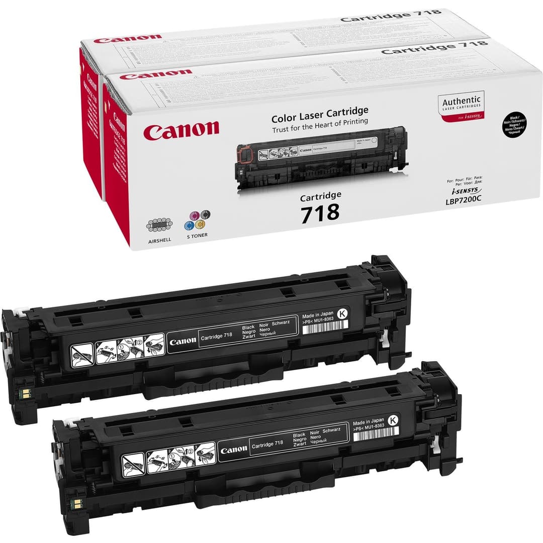 Canon CRG-718 Bk VP toner cartridge 2 pc(s) Original Black - Image 1