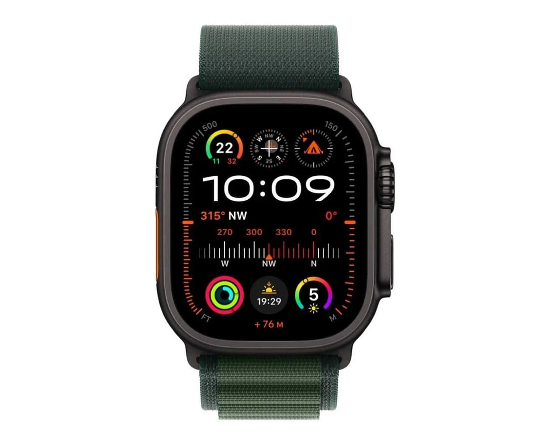 Genuine Apple Watch Ultra Alpine Loop Band Strap 49mm 46mm 45mm Dark Green Black Titanium - Image 3