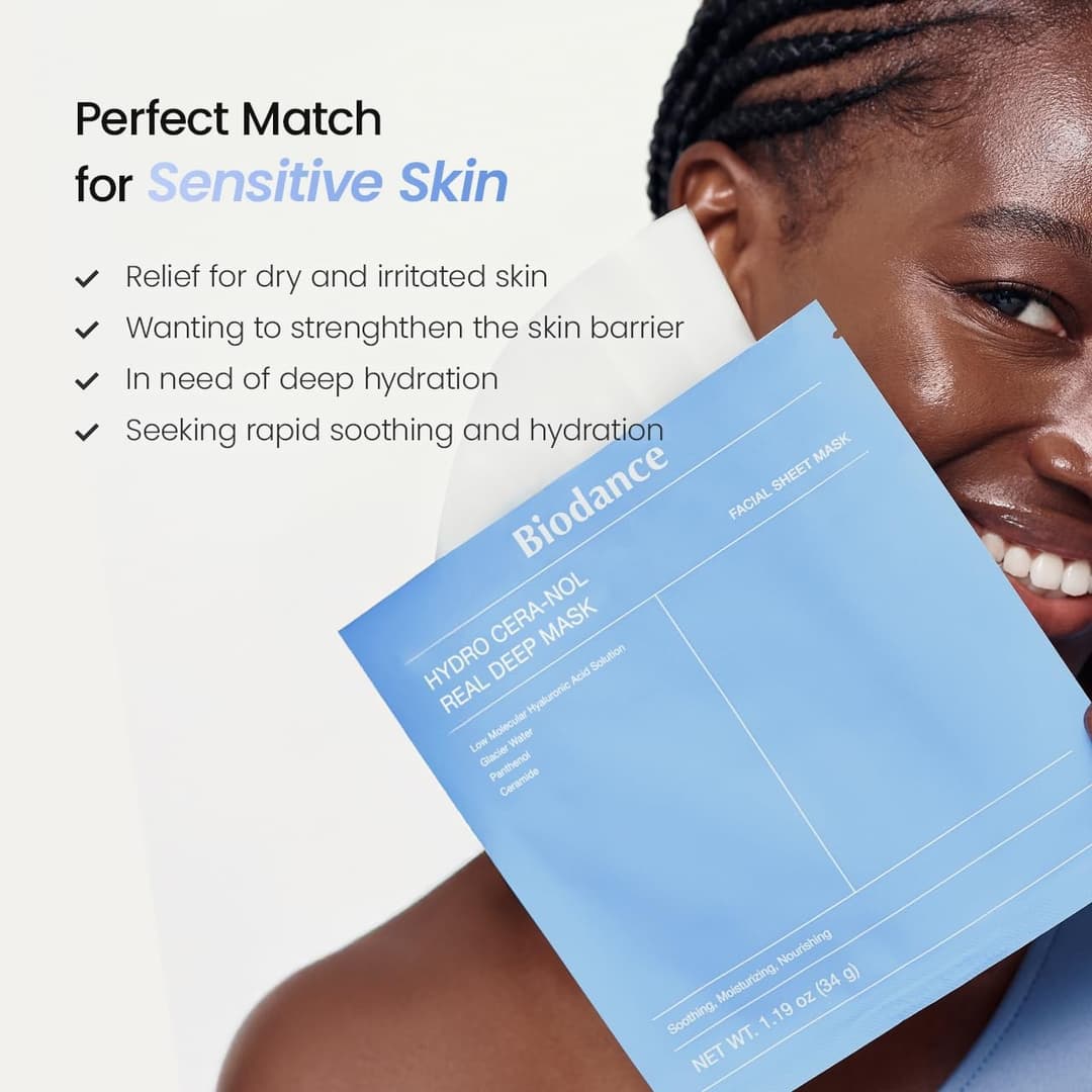BIODANCE Hydro Cera-nol Hydrogel Overnight Face Mask 4 PCs - Image 3