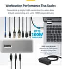StarTech USB4 Universal Dock Dual 4K 144Hz 8K 60Hz DisplayPort 100W Passtrough thumbnail 5