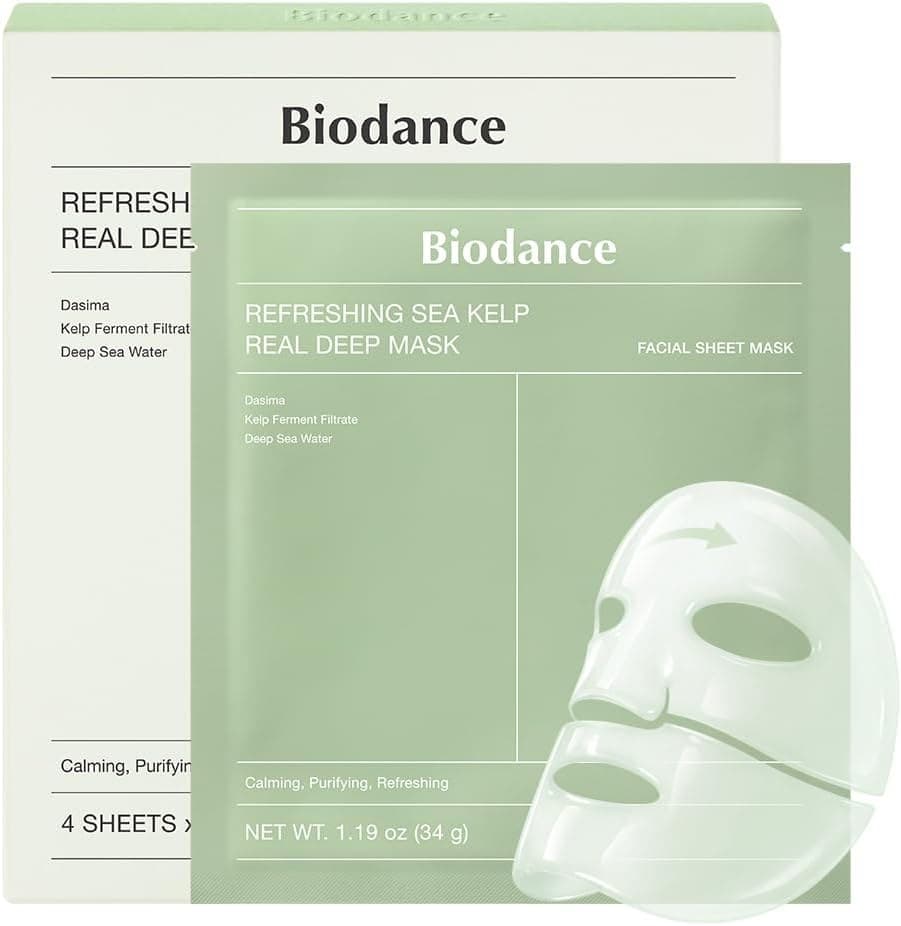 BIODANCE Sea Kelp Hydrogel Overnight Face Mask 4 PCs - Image 1