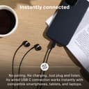 Sennheiser CX 80U – Wired In-ear Headphones, USB C Connection, In-line One-Button Smart Remote with Microphone, Closed Earbuds for Passive Noise Cancelling – Black thumbnail 6