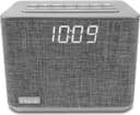iHome Bluetooth Dual Alarm FM Radio Clock with Speakerphone and USB Charging, - Grey thumbnail 1