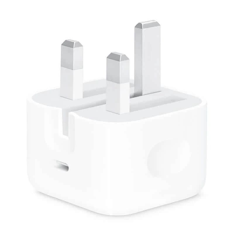Genuine Apple 20W USB-C Charger Plug – Fast Charging Power Adapter for iPhone 16/15/14/13/12/SE, iPad & AirPods (UK 3-Pin) - Image 1