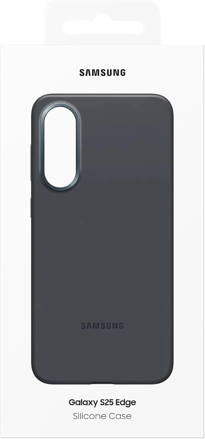 Official Genuine Samsung Silicone Case for Samsung Galaxy S25 Edge - Black - Image 1