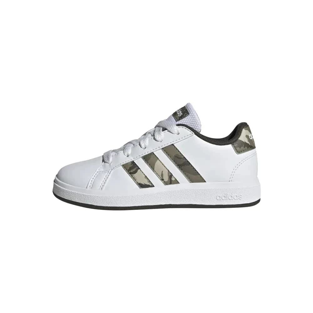 Adidas Grand Court 2.0 K Junior Girls Boys Trainers White Green UK 6 Womens - Image 6