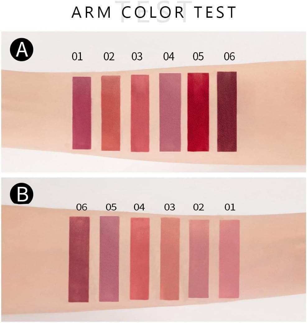 6 Pcs Matte Liquid Lipstick Set Nude Lip Gloss Non-Stick Cup Not Fade Waterproof Long Lasting Lip Sticks Gift For Make Up Women (Set B) - Image 3