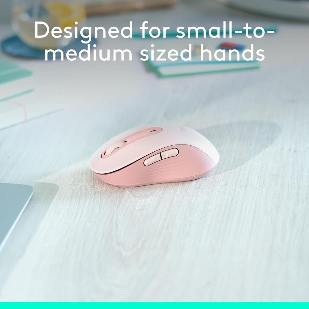 Logitech Signature M650 Wireless Mouse - Rose - Image 4