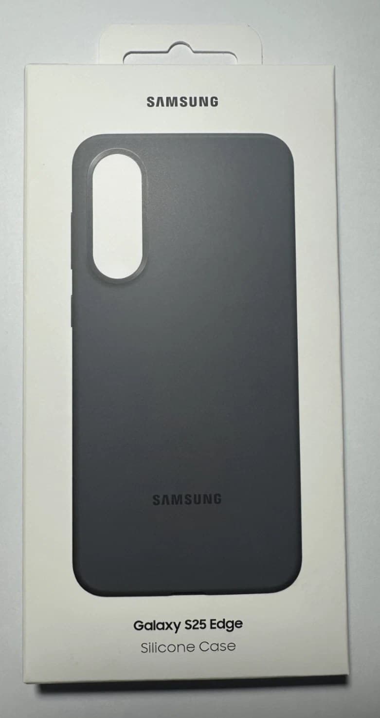 Official Genuine Samsung Silicone Case for Samsung Galaxy S25 Edge - Black - Image 7