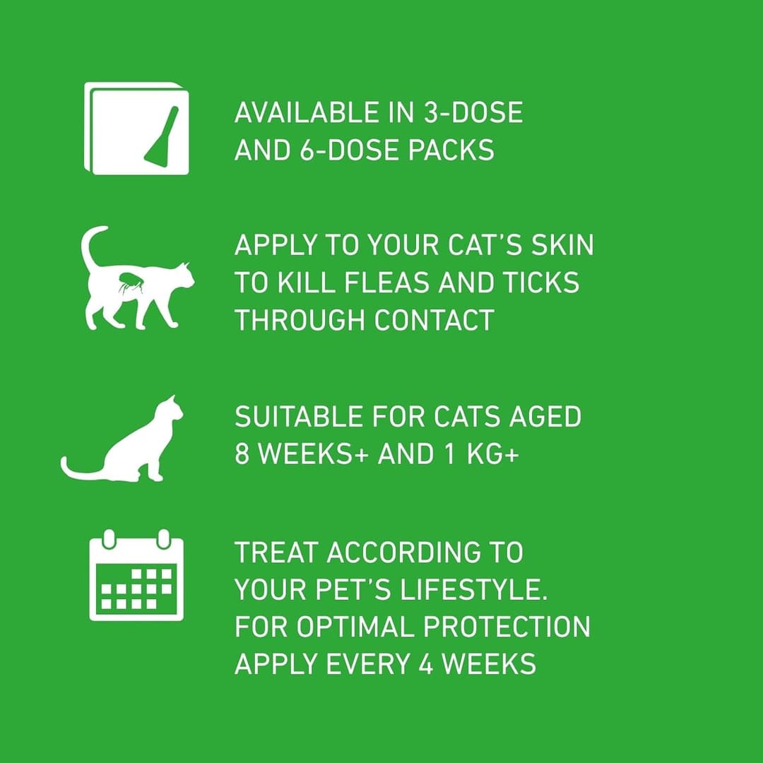FRONTLINE Plus Flea & Tick Treatment for Cats and Ferrets - 6 Pipettes - Image 5