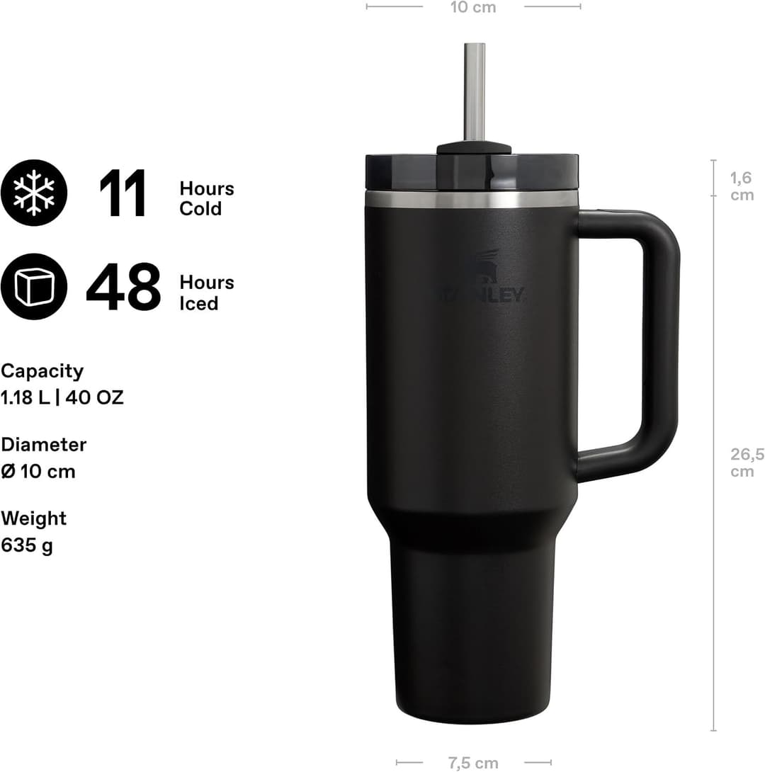 STANLEY 1913 Quencher H2.0 FlowState Tumbler 1.2L - Black - Image 6