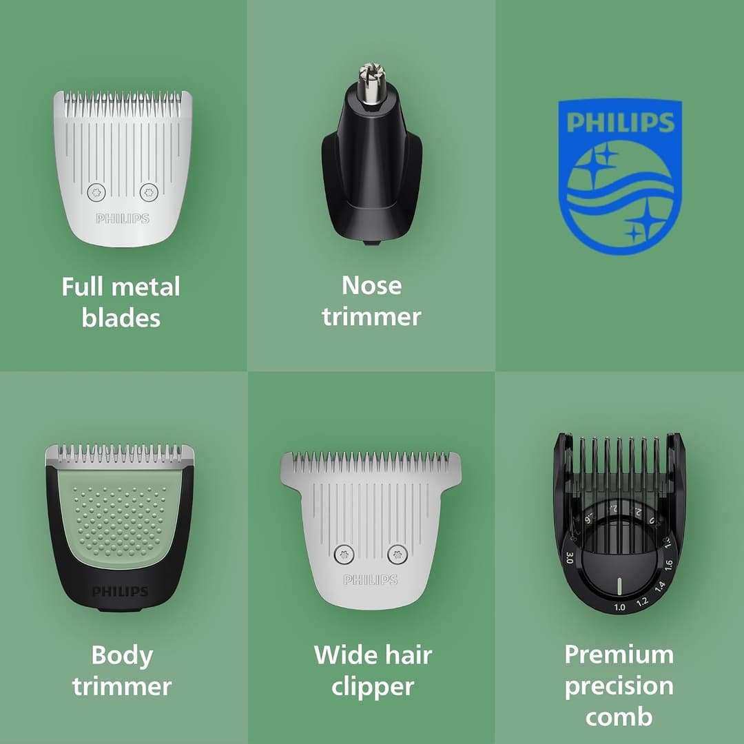 Philips Multigroom 9000 Series All-in-One 23-Piece Trimmer, Shaver & Clipper + OneBlade Trimmer for Men - All-Over Grooming Set for Beard, Nose, Hair & Body, 27 Length Settings (0.2-20 mm), MG9561/30 - Image 6