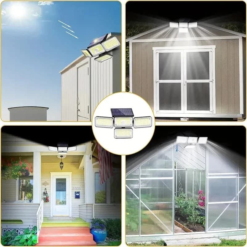 Solar LED Motion Sensor Security Light Outdoor Waterproof Wall Flood Garden Lamp Pack of 2 - Image 3