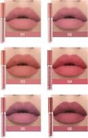 6 Pcs Matte Liquid Lipstick Set Nude Lip Gloss Non-Stick Cup Not Fade Waterproof Long Lasting Lip Sticks Gift For Make Up Women (Set B) thumbnail 4