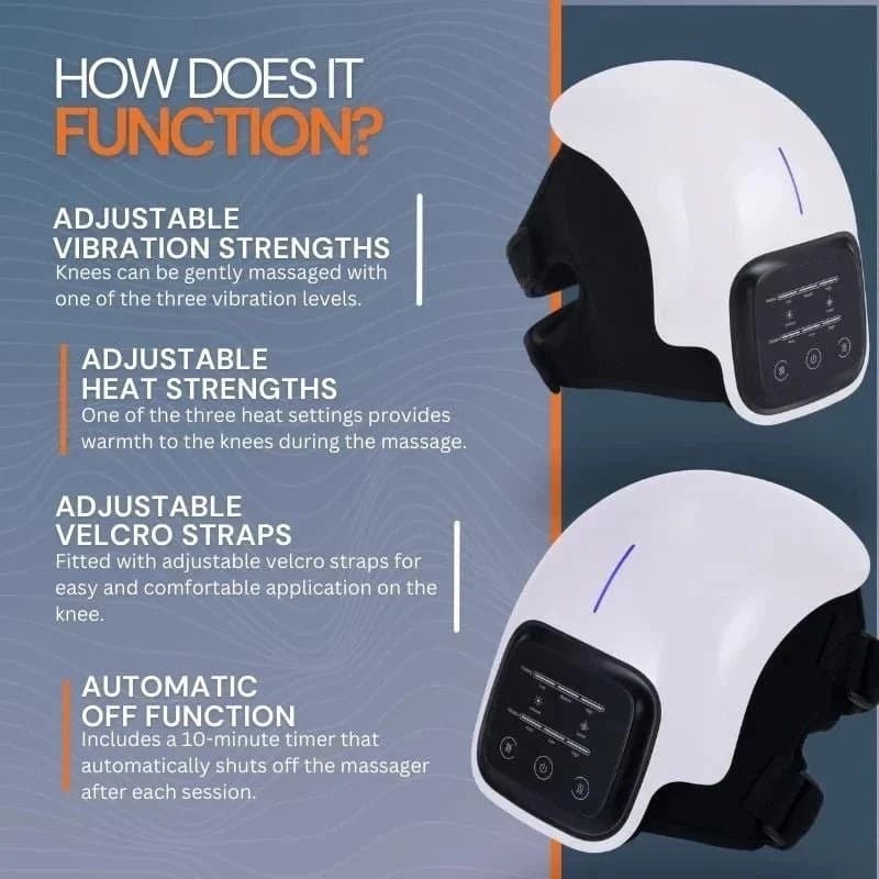 Knee Massager Joint Pain Relief, Massager with Heat, Cordless, Vibration, Electric Knee Brace Support Wrap for Home Office Use, Gifts for Women,Men, Mom,Dad - Image 6